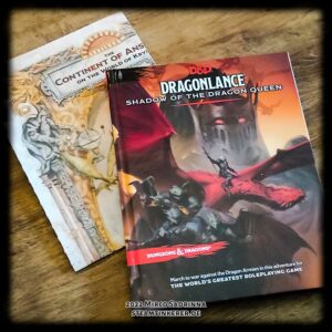 Das neue Campaign Setting zu Dragonlance für die fünfte Edition von D&D heißt "Dragonlance - Shadow of the Dragon Queen". Ein robustes Hardcover. Auch die Karte des Kontinents Ansalon ist ein echter Hingucker.
