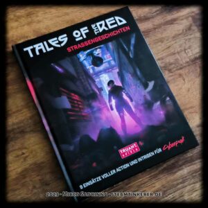 Abbildung des Missionbands für Cyberpunk RED: "Tales of the Red - Straßengeschichten".