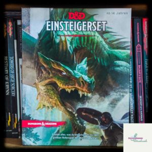 Das Einsteigerset der 5. Edition von D&D steht vor anderen Pen-&-Paper-Rollenspielbüchern.