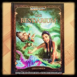 "The Bestiary" is a sourcbook for MIDGARD and contains information about different creatures in the fantasy world of Midgard.