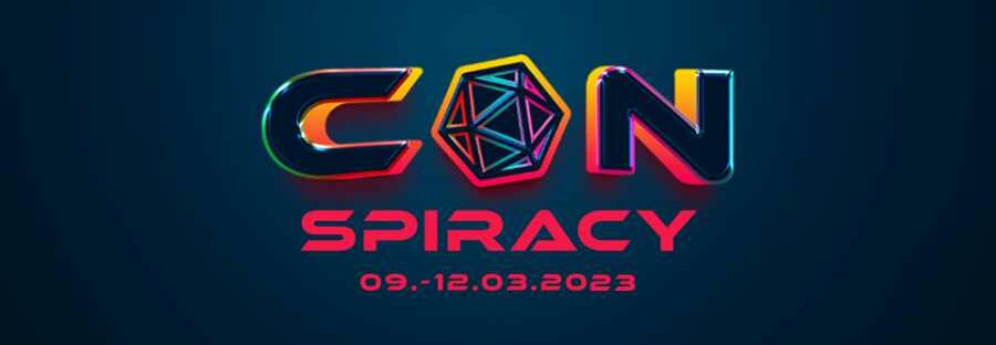CONspiracy 10 Banner. Die Online-Convention findet vom 09.03. - 12.03.2023 statt.
