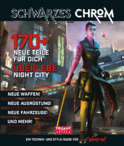 Coverabbildung für "Schwarzes Chrom", die deutschsprachige Ausgabe von "Black Chrome" für Cyberpunk RED