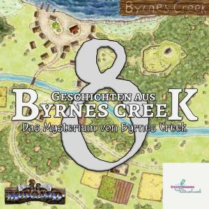 Cover der achten Episode des MIDGARD Audio Only Actual Plays "Das Mysterium von Byrnes Creek".