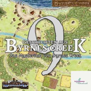 Das Cover der neunten Episode des MIDGARD Audio Only Actual Plays "Das Mysterium von Byrnes Creek".